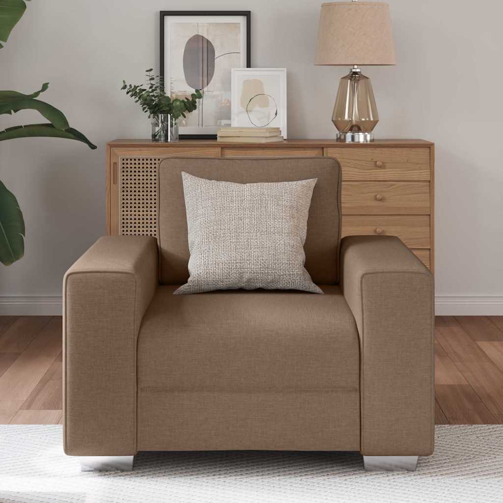 Sofa with Cushion Brown 100 x 77 x 82 cm Fabric